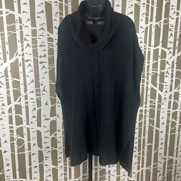 Cowl Neck Knitted Poncho S/M - Picture 3 of 7